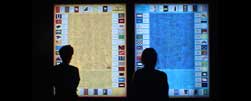 lightboxes, maps 1933 + 1993